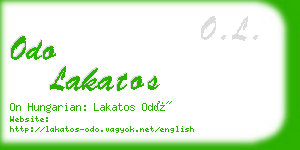 odo lakatos business card